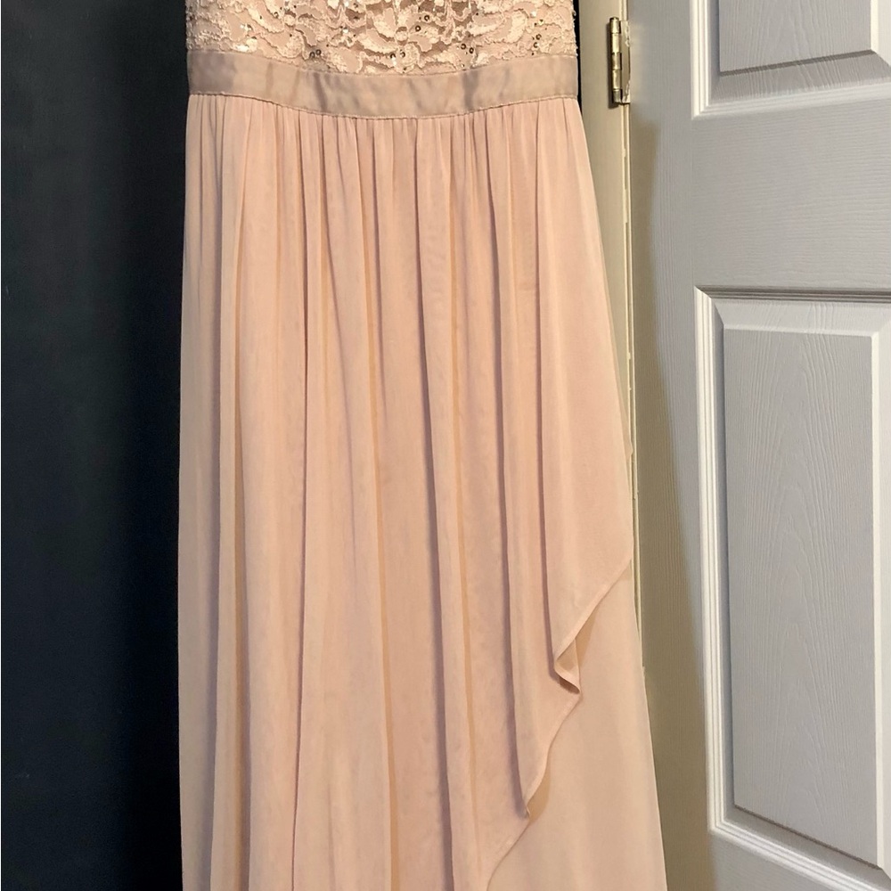 Onyx Nite Elegant Pink Lace and Chiffon Dress Size 10